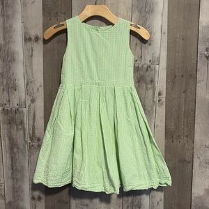 Polo Ralph Lauren Green & White Seersucker Spring Sleeveless Dress 4t
